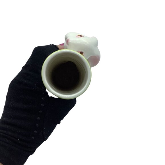 Vintage F.T.D.A. Weiss Brazil Porcelain Bunny Bud Vase Easter 7.75” - Picture 5 of 7